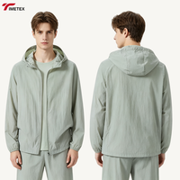 Veste de protection solaire unisexe TIMETEX personnalisée UPF50+, légère, à séchage rapide, respirante, pliable, à capuche, pour la randonnée en plein air, OEM