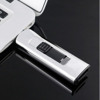 Briquet électronique USB rechargeable en plastique, directement de l'usine, cadeau promotionnel personnalisé avec logo, coupe-vent