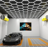 Lumière LED hexagonale Etop 650W IP54 6500K 72000lm Durée de vie 50000h pour garage automobile, atelier de beauté automobile