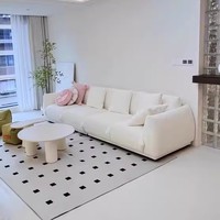 Ensemble de canapés modulaires en velours italien |   Canapé de salon moderne et luxueux avec tissu lavable et pieds simples