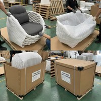 Ensemble de canapé de camping en corde tressée épaisse et durable, coussins imperméables, table basse en alliage d'aluminium, pour extérieur, jardin, balcon