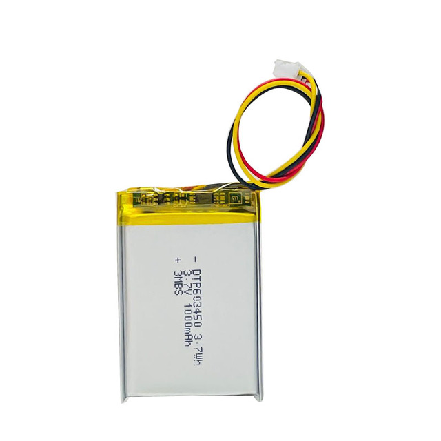 Smallest Rechargeable 3.7V Lithium Polymer Battery 1000mAh 4.2V Lipo Battery 523450 553450 603450 With PH Connector