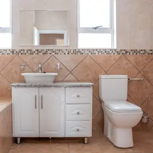 Mueble de baño con montaje en pared, mueble de tocador con lavabo, Blanco, Negro