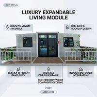 Maison conteneur extensible 20 pieds 40 pieds avec terrasse, villa préfabriquée moderne entièrement meublée avec cuisine, salle de bain et balcon