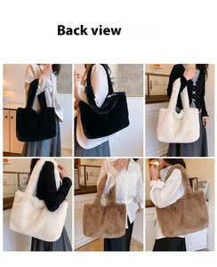 Borsa personalizzata autunno inverno morbida e soffice borsa da donna in peluche borsa Tote in <span class=keywords><strong>pelliccia</strong></span> sintetica <span class=keywords><strong>con</strong></span> fodera per negozi di trucco in tessuto di marche di moda - Product Image 6