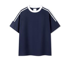 เสื้อยืดคอกลมแขนสั้นทรงปกติ ผ้าฝ้าย 100% 230GSM สีตามสั่ง ไหล่ตก พิมพ์โลโก้ได้ สไตล์สตรีท สำหรับผู้ชาย - Product Image 6