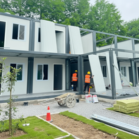 Bâtiments préfabriqués étanches à assemblage rapide, bureaux mobiles de chantier, bâtiments temporaires à 2 étages