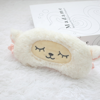 Masker Mata mewah kain Super nyaman, untuk tidur boneka kelinci beruang, penutup mata, mainan tambal mewah lucu