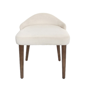 Hot <span class=keywords><strong>Sale</strong></span> Modern Walnut Color Vanity Stool 4-Legged Tecido Otomano para quarto e sala de estar usado em casa e mobília do hotel - Product Image 1