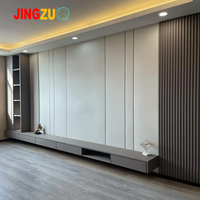 Panneau en charbon de bambou moderne pour la décoration intérieure, film PVC texturé bois, panneau WPC, panneau en bambou pour la décoration murale de bureau et de maison