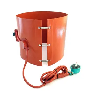 Calentador de tambor de 220V 200l, elemento de almohadilla, calentador de silicona con calentador de tambor de aceite de plomo
