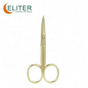 Eliter-Tijeras de acero inoxidable para manicura, tijera dorada para cutículas de uñas, venta al por mayor - Product Image 1