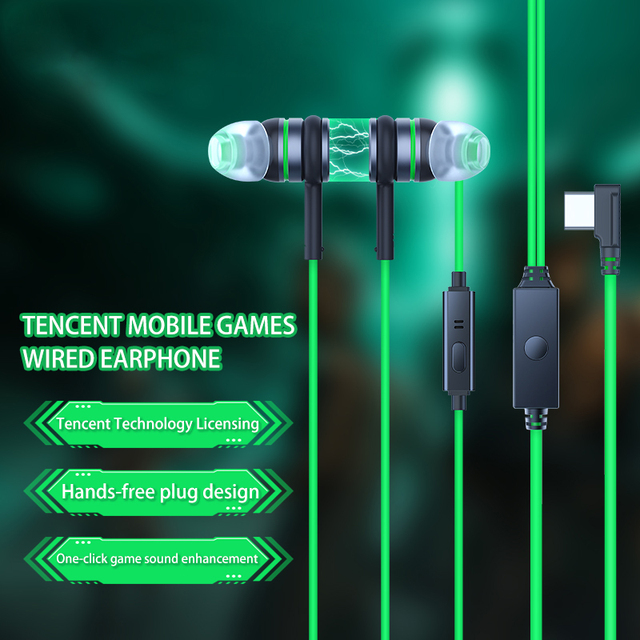 Hammerhead In-Ear Gamer Stereo Bass Headset with Microphone Original Wired Earphone for Phone Gaming Headphone