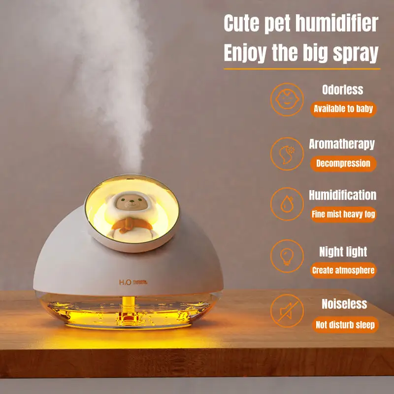 2023 New hot sale Colorful led Night light usb mute cute cartoon Perfume desktop air mini cool mist humidifier