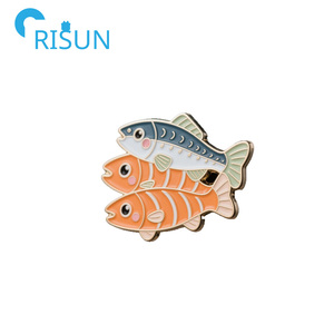Pin de solapa esmaltado de fábrica con logotipo personalizado, diseño de comida (Salmón, Sushi, Shoyu, Pescado, Salsa de Soja) y temática Yummy Dim Sum Soymate, insignia, broche, regalos - Product Image 2