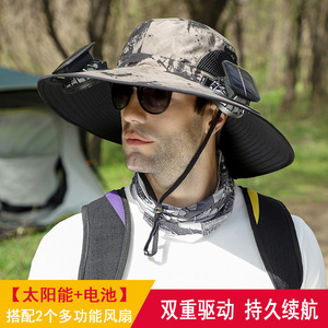 Sombrero de Ala Ancha con Ventilador Solar Desmontable Van Dijksmuseum, Ajustable, para Hombre, para Senderismo, Pesca y Protección Solar al Aire Libre - Product Image 5