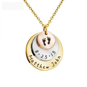 Collar con Nombre Personalizado, Resistente al Deslustre, Impermeable, Acero Inoxidable 316, Chapado en Oro de 14k y 18k, Collar para Bebé - Product Image 5