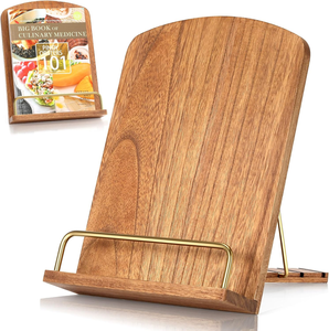 Supporto in Legno <span class=keywords><strong>per</strong></span> Ricettario Pieghevole Regolabile <span class=keywords><strong>per</strong></span> Tablet PC Libri di Testo Supporto <span class=keywords><strong>per</strong></span> Libri da Cucina - Product Image 1
