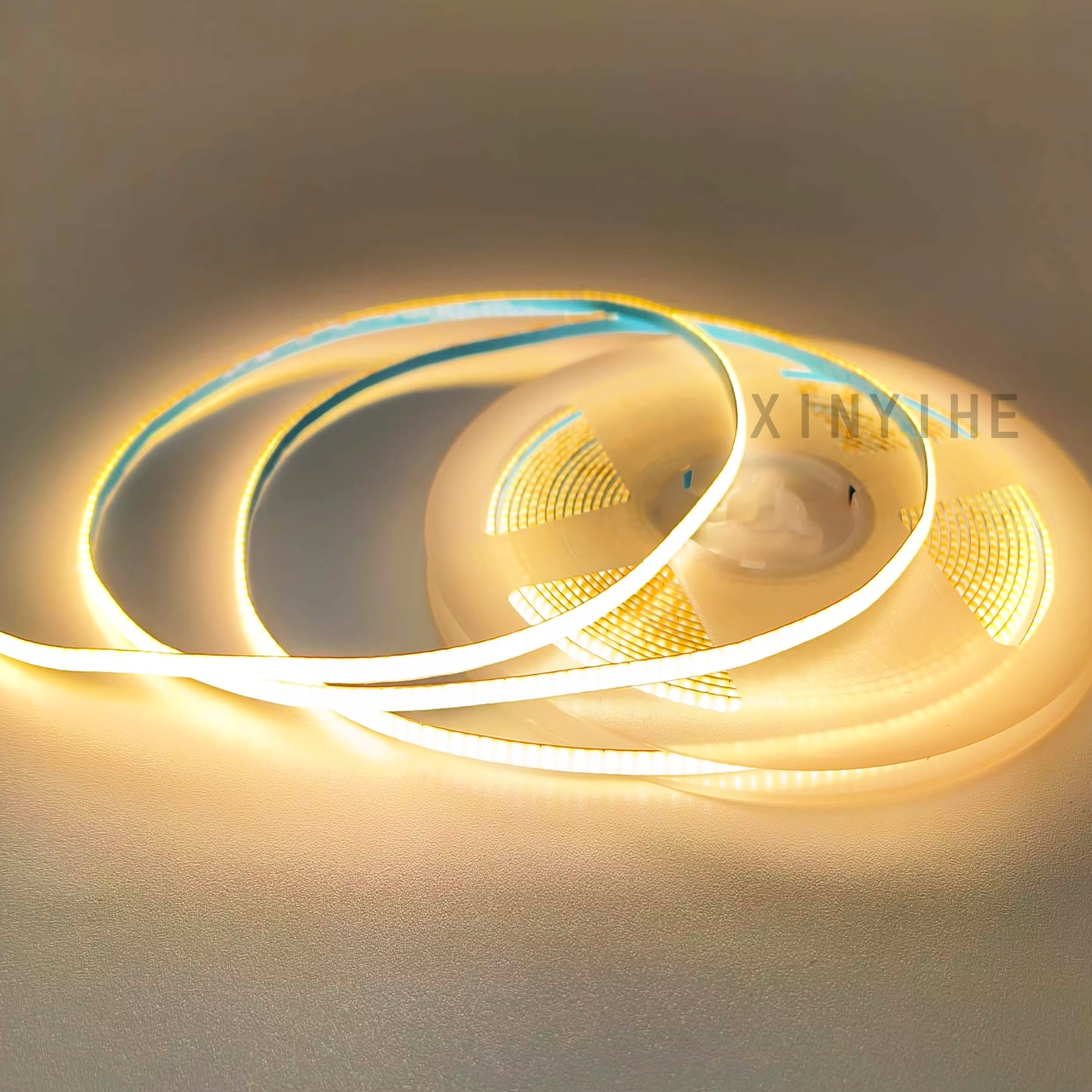 Warm White 3000K 12V 3mm 400LEDs/m IP20 Rated Dimmable CE Certified Cabinet Backlighting COB LED Strip Light