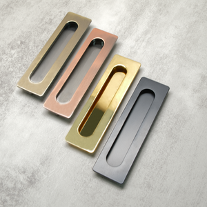 Gagang Pintu Tersembunyi, Gagang Pintu Geser, Gagang Pintu Lemari, Gagang Pintu Rata, Gagang Pintu Persegi Panjang, Paduan Seng, Lemari Kamar Tidur - Product Image 3