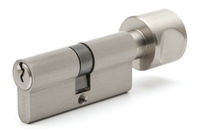 Cylindre de serrure en laiton massif de qualité supérieure de 70 mm avec 3 clés en laiton, entraxe de 50 mm pour porte - Acier inoxydable, alliage de zinc