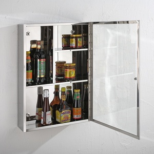 Gabinete <span class=keywords><strong>de</strong></span> <span class=keywords><strong>pared</strong></span> <span class=keywords><strong>de</strong></span> acero inoxidable 304 moderno <span class=keywords><strong>de</strong></span> vidrio transparente, <span class=keywords><strong>armario</strong></span> colgante <span class=keywords><strong>de</strong></span> <span class=keywords><strong>cocina</strong></span> - Product Image 3