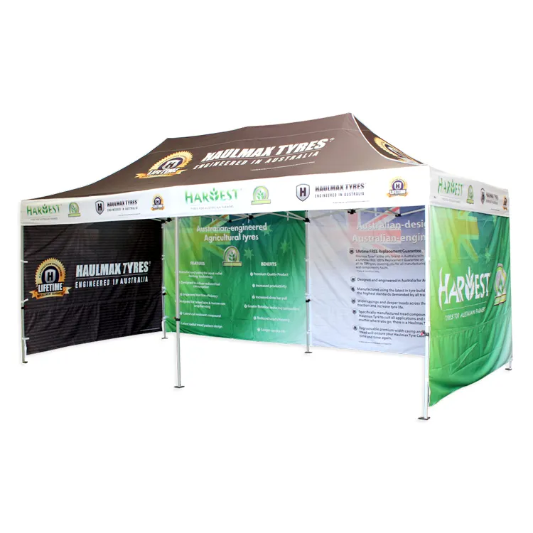 Amerika Serikat Pengiriman Gratis Pop Up Gazebo Tenda Outdoor Aluminium Bingkai + Canopy + 3 Fullwall Acara Tenda untuk Iklan Display