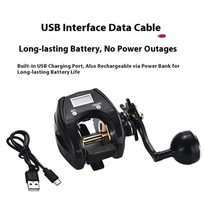 <span class=keywords><strong>Moulinet</strong></span> de pêche en fibre de carbone ultra-léger Baitcasting grande capacité affichage numérique corps large pour la coulée en eau salée en métal - Product Image 5