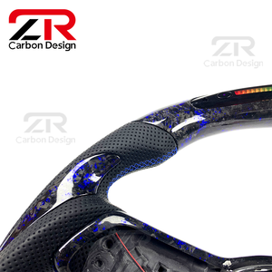 Volante Deportivo de Fibra de Carbono Forjado Personalizado con Pantalla LED Mejorada para el <span class=keywords><strong>Interior</strong></span> del Automóvil, para Volkswagen MK7 <span class=keywords><strong>Golf</strong></span> 7 <span class=keywords><strong>GTI</strong></span> MK6 - Product Image 5