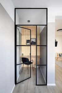Porte de balcon en fer forgé <span class=keywords><strong>noir</strong></span> français, porte battante en acier et verre - Product Image 5