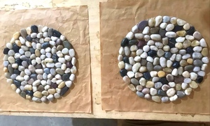 Consegna rapida migliori scelte di decorazione del giardino mosaico di ciottoli, piastrelle di ciottoli 25*25cm - Product Image 4