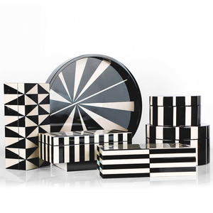 Home Decor Handmade Bone Inlay <strong>Box</strong> Baked Enamel Painted Wooden <strong>Jewelry</strong> <strong>Box</strong> Organizer for Keepsakes Trinkets - Product Image 5