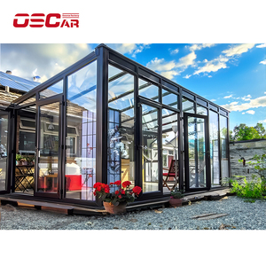 Moderne professionnel <span class=keywords><strong>en</strong></span> aluminium mobile véranda dôme toiture pliable autonome serre utilisation extérieure Villas <span class=keywords><strong>acier</strong></span> - Product Image 2