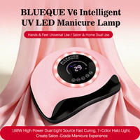 Lámpara de Uñas LED UV BLUEQUE V6, Diseño de Plástico y Metal, Enchufe Australiano, Temporizador Automático (30-120s), Secado Rápido, Bajo Ruido, para Hogar y Salón
