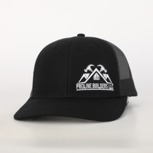 Gorra de béisbol curvada con marco K personalizado, gorra de camionero ajustable de malla a la moda, bordado negro plano de dos tonos para exteriores, informal - Product Image 1