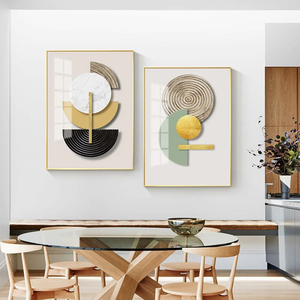 Pósteres Modernos de Arte Abstracto Geométrico Dorado, Impresiones en Lienzo, Cuadros de Arte Nórdico para Decoración de Paredes de Sala de Estar, Dormitorio, Loft - Product Image 3