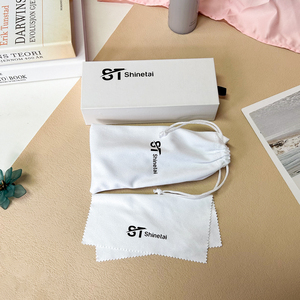 משקפיים שחורים באיכות גבוהה תיק זכוכית, שקית זכוכית, משקפי שמש מיקרופייבר שקיות זכוכית שרוול נייר זכוכית עם לוגו מותאם אישית - Product Image 4