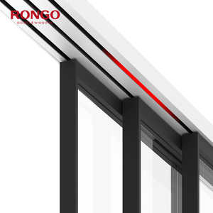RONGO interno stretto sottile cornice di vetro <span class=keywords><strong>porta</strong></span> scorrevole balcone Full View ufficio grande 4 pannello in alluminio <span class=keywords><strong>porta</strong></span> vetrata - Product Image 4