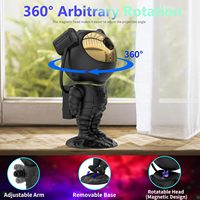 Veilleuse étoile projecteur galaxie astronaute avec minuterie et télécommande Projecteur Starlight rotatif polyvalent à 360 °