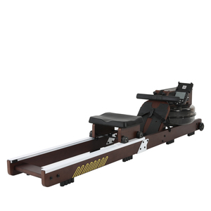 <span class=keywords><strong>Rameur</strong></span> d'intérieur en <span class=keywords><strong>bois</strong></span> facile à déplacer avec écran LCD et roues pour un usage domestique - Product Image 4
