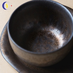 Wholesale Creative Customized Logo 160ml Wide <b>Coffee</b> Cup Porcelain Ceramic Reusable <b>Coffee</b> Cups and Mugs <b>Gift</b> Set - Product Image 4