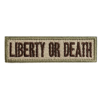 Liberté ou Mort – Écusson brodé 100 % 3D en denim, longue bande, pour veste de costume, chapeau, décoration, badge