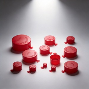 ฝาครอบวาล์วพลาสติก StockCap รุ่น CZ สีแดง วัสดุ PE แบบเกลียว สำหรับป้องกันผลิตภัณฑ์อิเล็กทรอนิกส์ - Product Image 1