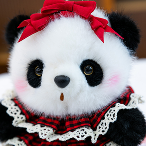 Mini Juguete Antiestrés de Panda Sentado, Tamaño <span class=keywords><strong>Palma</strong></span> de la Mano, Pulsera Popper y Imán para Refrigerador, Lindo Juguete de Peluche Decorativo - Product Image 2