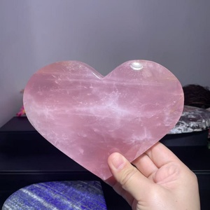 Venta al por Mayor de Piedras de Cristal Naturales Mixtas, Corazón Grande de <span class=keywords><strong>Amatista</strong></span> <span class=keywords><strong>y</strong></span> Cuarzo Rosa, para Decoración del Hogar - Product Image 3
