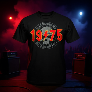 Camiseta de cumpleaños vintage Rock And Roll Heavy Metal 1975 - Product Image 3