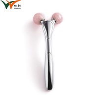Herramienta de Masaje Facial de Metal con Rodillo Doble Rosa, Precio Competitivo al por Mayor, Logotipo Personalizado