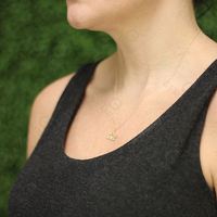 Gemnel hecho a mano 14K oro 925 Plata Pave Cz Lotus diamante mujeres accesorios collar