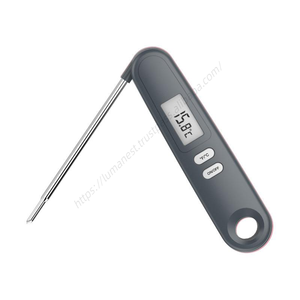 Thermomètre alimentaire numérique à lecture instantanée DD1457 avec écran rétroéclairé pour barbecue, cuisson, grillades, viande, pliable, électronique - Product Image 1