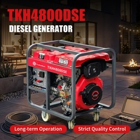 Générateur diesel à cadre ouvert portable TieKeHan TKH4800DSE, démarrage électrique, fréquence 50/60 Hz, moteur refroidi par air NHC178F
